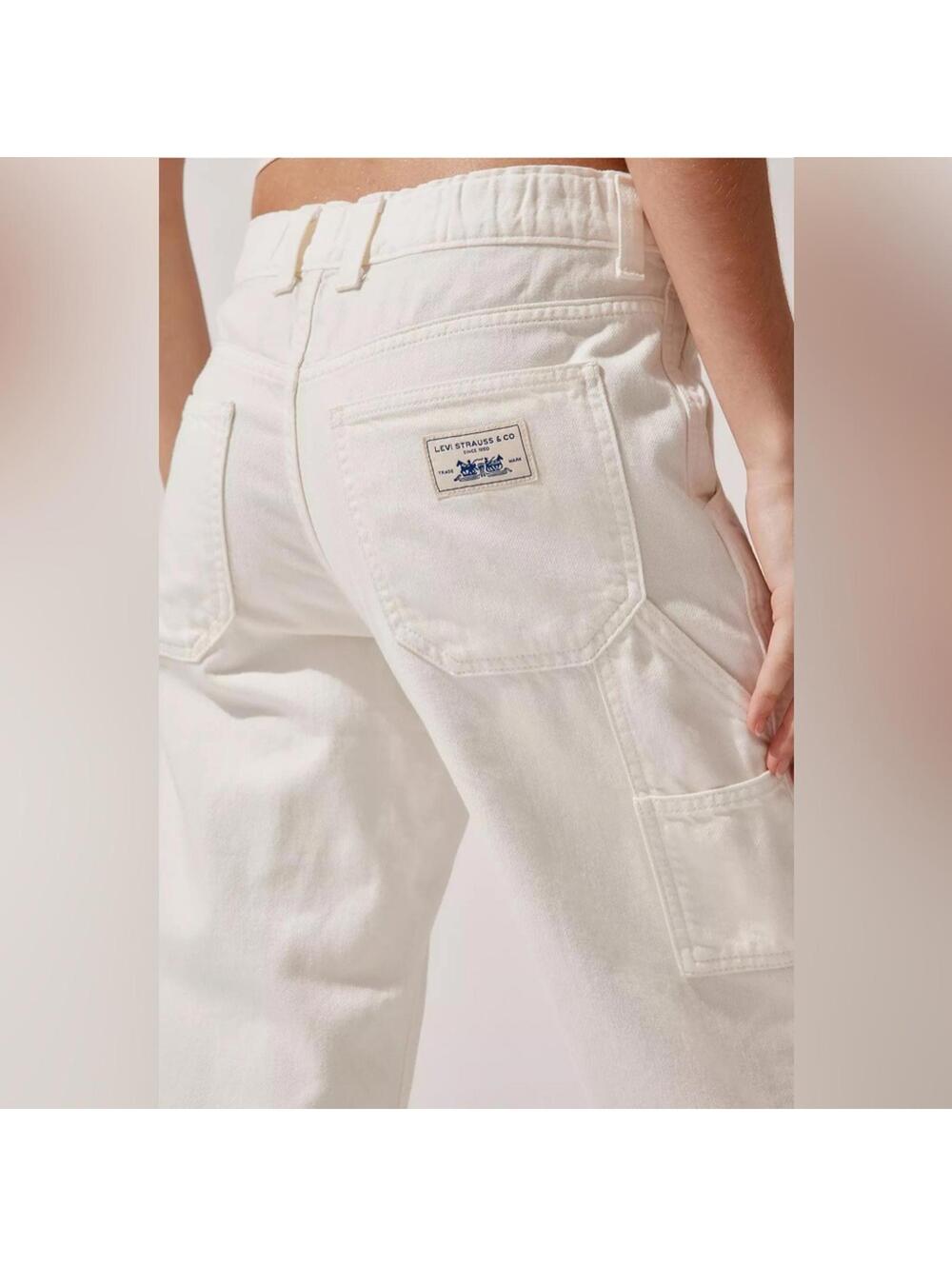 Levi's Premium Baggy Carpenter Featherweight Jeans NWT 25x31 White - Picture 5 of 6